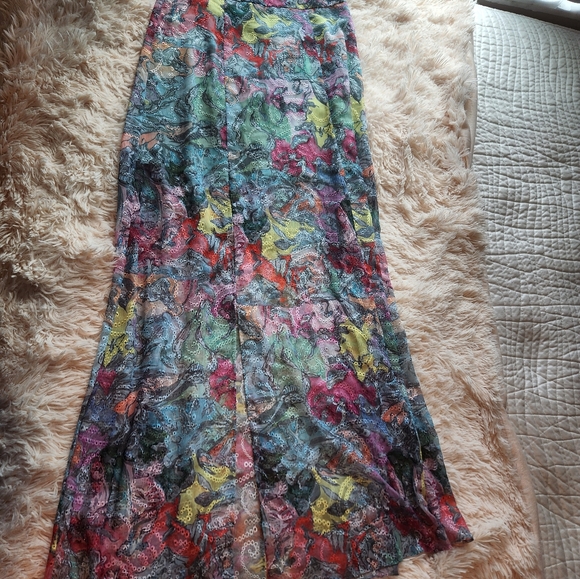 Alice + Olivia Multicolor Sheer Maxi Skirt - Picture 3 of 10